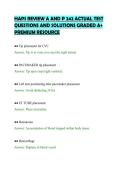 HAPS REVIEW A AND P 242 ACTUAL TEST&NewLine;QUESTIONS AND SOLUTIONS GRADED A&plus;&NewLine;PREMIUM RESOURCE&NewLine;