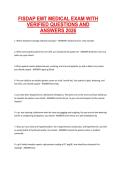 FISDAP EMT Medical Exam 2026 &ndash; Verified Questions and Answers Complete Exam Preparation Material
