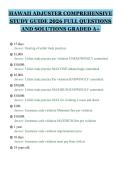 HAWAII ADJUSTER COMPREHENSIVE&NewLine;STUDY GUIDE 2026 FULL QUESTIONS&NewLine;AND SOLUTIONS GRADED A&plus;