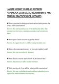 HAWAII NOTARY EXAM 50 REVISION&NewLine;HANDBOOK 2026 LEGAL REQUIREMENTS AND&NewLine;ETHICAL PRACTICES FOR NOTARIES
