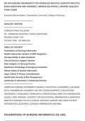 NR 599 NURSING INFORMATICS FOR ADVANCED PRACTICE COMPLETE PRACTICE&NewLine;EXAM QUESTIONS AND ANSWERS &vert; VERIFIED SOLUTIONS &vert; UPDATED 2026&sol;2027&NewLine;STUDY GUIDE