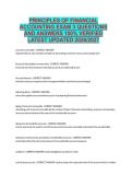 PRINCIPLES OF FINANCIAL &NewLine;ACCOUNTING EXAM 3 QUESTIONS &NewLine;AND ANSWERS 100&percnt; VERIFIED &NewLine;LATEST UPDATED 2026&sol;2027 