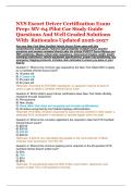 NYS Escort Driver Certification Exam &NewLine;Prep&colon; MV-64 Pilot Car Study Guide &NewLine;Questions And Well Graded Solutions &NewLine;With  Rationales Updated 2026-2027 