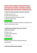CSLB B LICENSE GENERAL CONTRACTOR EXAM QUESTIONS AND CORRECT ANSWERS