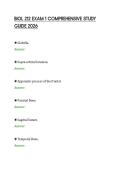 BIOL 212 EXAM 1 COMPREHENSIVE STUDY&NewLine;GUIDE 2026&NewLine;