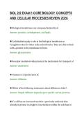 BIOL 212 EXAM 1 CORE BIOLOGY CONCEPTS&NewLine;AND CELLULAR PROCESSES REVIEW 2026