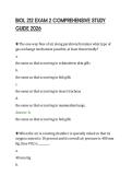 BIOL 212 EXAM 2 COMPREHENSIVE STUDY&NewLine;GUIDE 2026&NewLine;