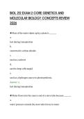 BIOL 212 EXAM 2 CORE GENETICS AND&NewLine;MOLECULAR BIOLOGY CONCEPTS REVIEW&NewLine;2026&NewLine;