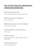 BIOL 212 EXAM 2 PRACTICE QUESTIONS WITH&NewLine;DETAILED EXPLANATIONS 2026