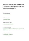 BIOL 212 EXAM 1 ACTUAL EXAMINATION&NewLine;TEST 2026 COMPLETE QUESTIONS AND&NewLine;SOLUTIONS GRADED A&plus;