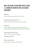 BIOL 212 EXAM 1 EXAM PREP 2026 Q AND&NewLine;A COMPLETE REVIEW WITH ACCURATE&NewLine;ANSWERS