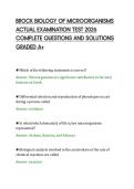 BROCK BIOLOGY OF MICROORGANISMS&NewLine;ACTUAL EXAMINATION TEST 2026&NewLine;COMPLETE QUESTIONS AND SOLUTIONS&NewLine;GRADED A&plus;