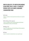 BROCK BIOLOGY OF MICROORGANISMS&NewLine;EXAM PREP 2026 Q AND A COMPLETE&NewLine;REVIEW WITH ACCURATE ANSWERS&NewLine;GUARANTEED PASS&NewLine;