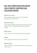 BSC 1005 CERTIFICATION EVALUATION&NewLine;2026 COMPLETE QUESTIONS AND&NewLine;SOLUTIONS UPDATED