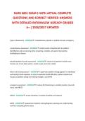 NURS 6001 EXAM 1 WITH ACTUAL COMPLETE &NewLine;QUESTIONS AND CORRECT VERIFIED ANSWERS &NewLine;WITH DETAILED RATIONALEW ALREADY GRADED &NewLine;A&plus; &vert; 2026&sol;2027 UPDATED 