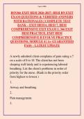 BSN366 EXIT HESI 2026-2027 UPDATED&colon; Comprehensive Review of 815 Questions with Correct Answers & Rationales for Nursing Final Exam &lpar;Medical-Surgical&comma; Pharmacology&comma; Psychiatric&comma; OB&sol;Peds&comma; Leadership&rpar;