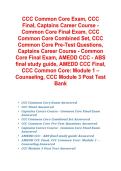 Captains Career Course &lpar;CCC&rpar; Common Core Leadership Practice Questions and Study Guide