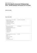WGU D236 Objective Assessment Pathophysiology Exam &ndash; Verified Questions and Answers for an A Grade&NewLine;&NewLine;