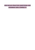 HESI NCLEX PRACTICE QUESTIONS AND ANSWERS 100&percnt; CORRECT&excl;&excl;
