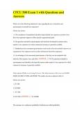 CPCU 500 Exam 1 with Questions and Answers
