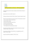 CCRP Exam Questions And Answers - 100&percnt; Guaranteed Pass&excl;&comma; Comprehensive Guide to SOCRA CCRP Certification and U&period;S&period; Clinical Re-search Regulations - Exam Guide Questions And Answers&comma; Socra CCRP Test Review Questions And Answers &lpar;2026 Updated&rpar;&comma; CCRP SOCRA Ex