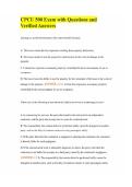 CPCU 500 Exam with Questions and Verified Answers