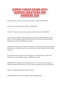 Airway FISDAP Exams 2026 &ndash; Verified Questions and Answers for Airway Management and Respiratory Care Review