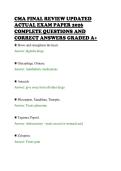 CMA FINAL REVIEW UPDATED&NewLine;ACTUAL EXAM PAPER 2026&NewLine;COMPLETE QUESTIONS AND&NewLine;CORRECT ANSWERS GRADED A&plus;&NewLine;