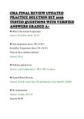 CMA FINAL REVIEW UPDATED&NewLine;PRACTICE SOLUTION SET 2026&NewLine;TESTED QUESTIONS WITH VERIFIED&NewLine;ANSWERS GRADED A&plus;&NewLine;