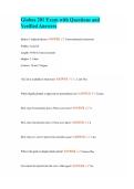 Globus 201 Exam with Questions and Verified Answers