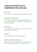 COMM 100 KEY PREDICTED EXAM&NewLine;COMPREHENSIVE STUDY GUIDE 2026&NewLine;