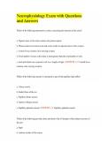 Neurophysiology Exam with Questions and Answers