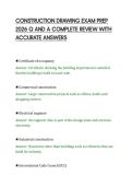 CONSTRUCTION DRAWING EXAM PREP&NewLine;2026 Q AND A COMPLETE REVIEW WITH&NewLine;ACCURATE ANSWERS&NewLine;
