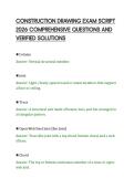 CONSTRUCTION DRAWING EXAM SCRIPT&NewLine;2026 COMPREHENSIVE QUESTIONS AND&NewLine;VERIFIED SOLUTIONS