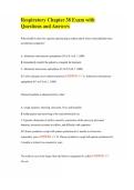 Respiratory Chapter 38 Exam with Questions and Answers
