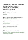 HAWAII NOTARY PUBLIC EXAM 77 LEARNING&NewLine;WORKBOOK 2026 NOTARIZATION&NewLine;PROCEDURES AND DOCUMENT&NewLine;AUTHENTICATION SKILLS&NewLine;