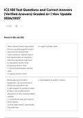 ICS 100 Test Questions and Correct Answers &lpar;Verified Answers&rpar; Graded A&plus; &vert; New Update 2026&sol;2027