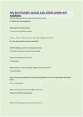 AAA Food Handler Sample Tests &lpar;2026&rpar; Update with Solutions&period;