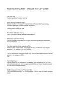 AAAE ACE SECURITY - MODULE 1 STUDY GUIDE