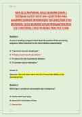 NUR 2513 MATERNAL CHILD NURSING EXAM 1 &NewLine;TESTBANK LATEST WITH 300&plus; QUESTIONS AND &NewLine;ANSWERS&vert;AGRADE &lpar;RASMUSSEN COLLEGE&rpar;&sol;NUR 2513 &NewLine;MATERNAL CHILD NURSING EXAM PREPARATION&sol;NUR &NewLine;2513 MATERNAL CHILD NURSING PRACTICE EXAM