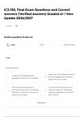ICS 100&comma; Final Exam Questions and Correct Answers &lpar;Verified Answers&rpar; Graded A&plus; &vert; New Update 2026&sol;2027