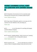 HAZMAT AWARENESS ACTUAL PAPER&NewLine;2026 QUESTIONS WITH ANSWERS GRADED&NewLine;A&plus;