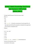 AFOQT Math Knowledge Practice Questions & Answers 2026&NewLine;&NewLine;