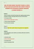 HESI CAT EXAM NEWEST 2026&sol;2027 VESION A&comma; B AND C &NewLine;ACTUAL EXAM 200 QUESTIONS AND CORRECT DETAILED &NewLine;ANSWERS WITH RATIONALES &lpar;VERIFIED ANSWERS&rpar; &NewLine;&vert;&vert;ALREADY GRADED A&plus;