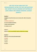 SFPC TEST ACTUAL EXAM &sol;SFPC TEST &NewLine;PREPARATION&sol;SFPC ACTUAL TEST WITH 200 QUESTIONS &NewLine;AND CORRECT DETAILED ANSWERS WITH RATIONALES &NewLine;&lpar;100&percnt; CORRECT AND VERIFIED ANSWERS&rpar; &vert;ALREADY &NewLine;GRADED A