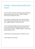 ATI Safety &ndash; Practice Questions With Correct Answers