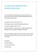 ATI Safety EXAM QUESTIONS WITH COMPLETE SOLUTIONS