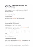 NURS 497 Exam 2 with Questions and Verified Answers