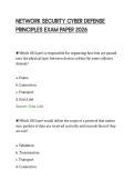 NETWORK SECURITY CYBER DEFENSE &NewLine;PRINCIPLES EXAM PAPER 2026