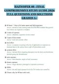 HAZWOPER 40 - FINAL&NewLine;COMPREHENSIVE STUDY GUIDE 2026&NewLine;FULL QUESTIONS AND SOLUTIONS&NewLine;GRADED A&plus;